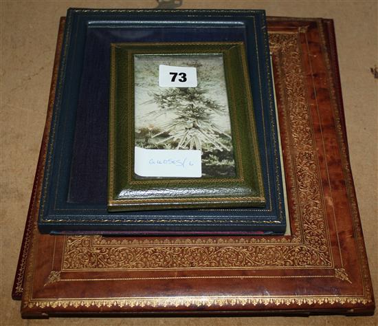 4 leather photo frames